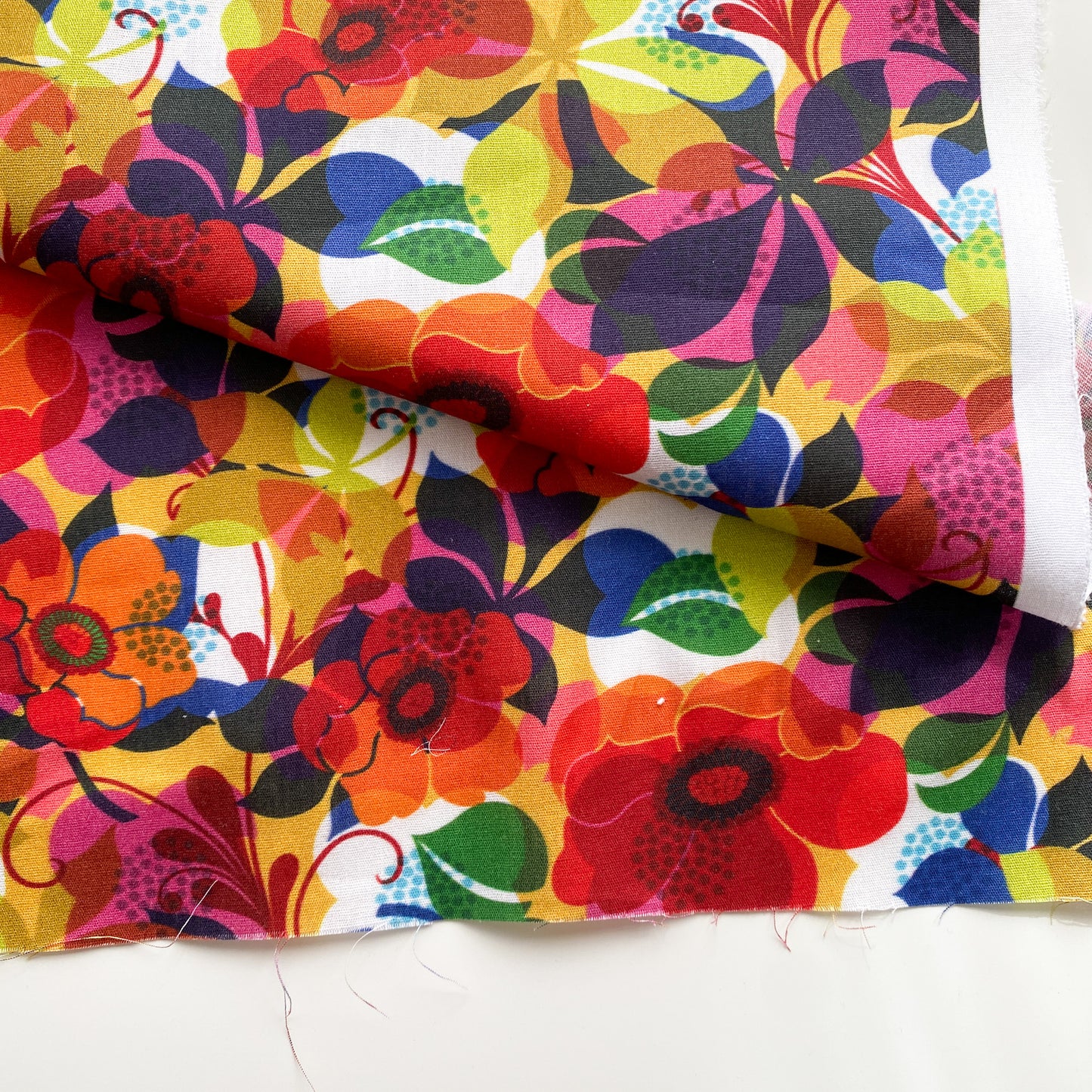 Multi-color digital floral fabric