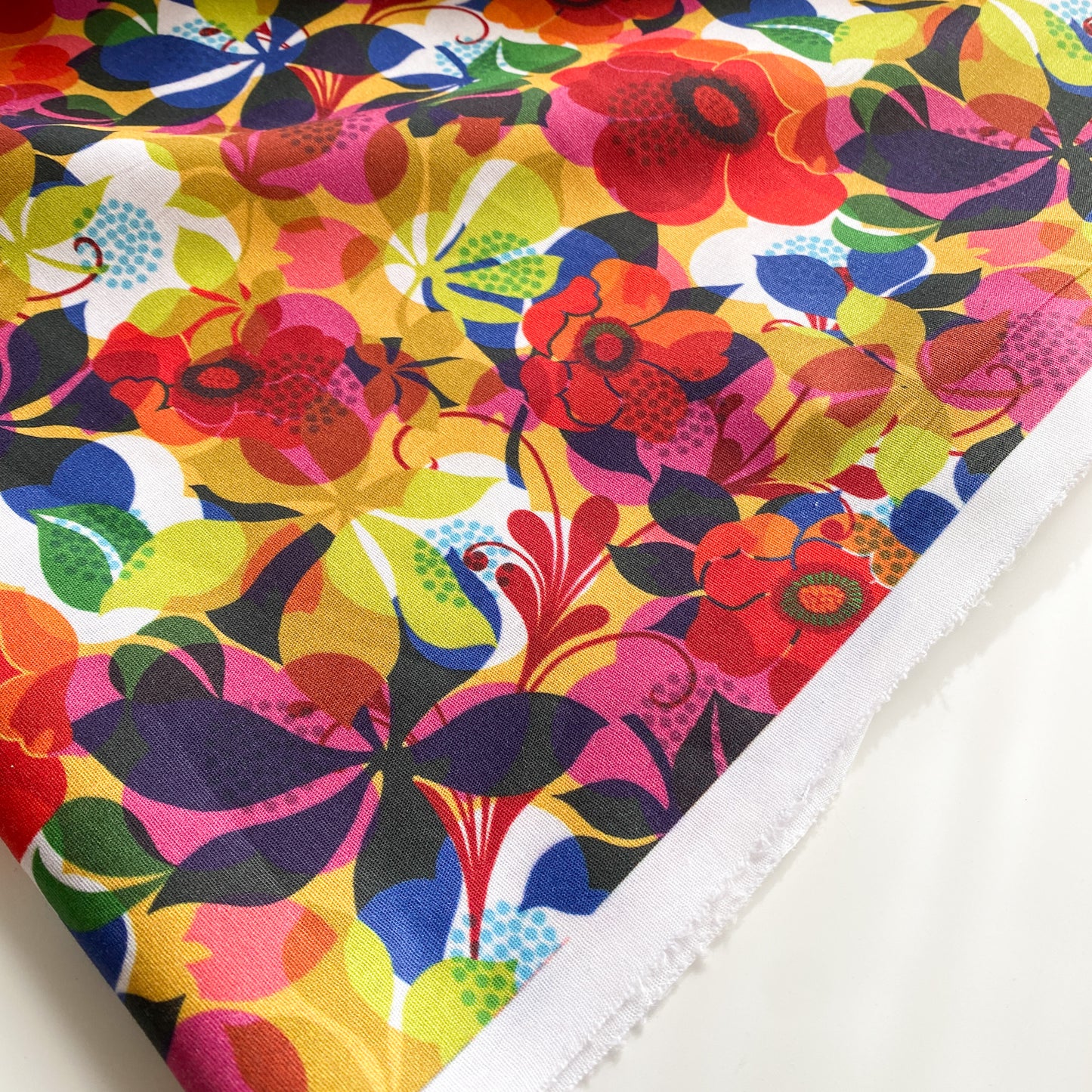 Multi-color digital floral fabric