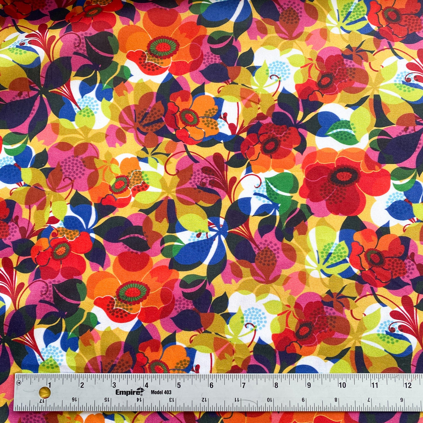 Multi-color digital floral fabric