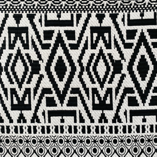 Deadstock Black and White Jacquard