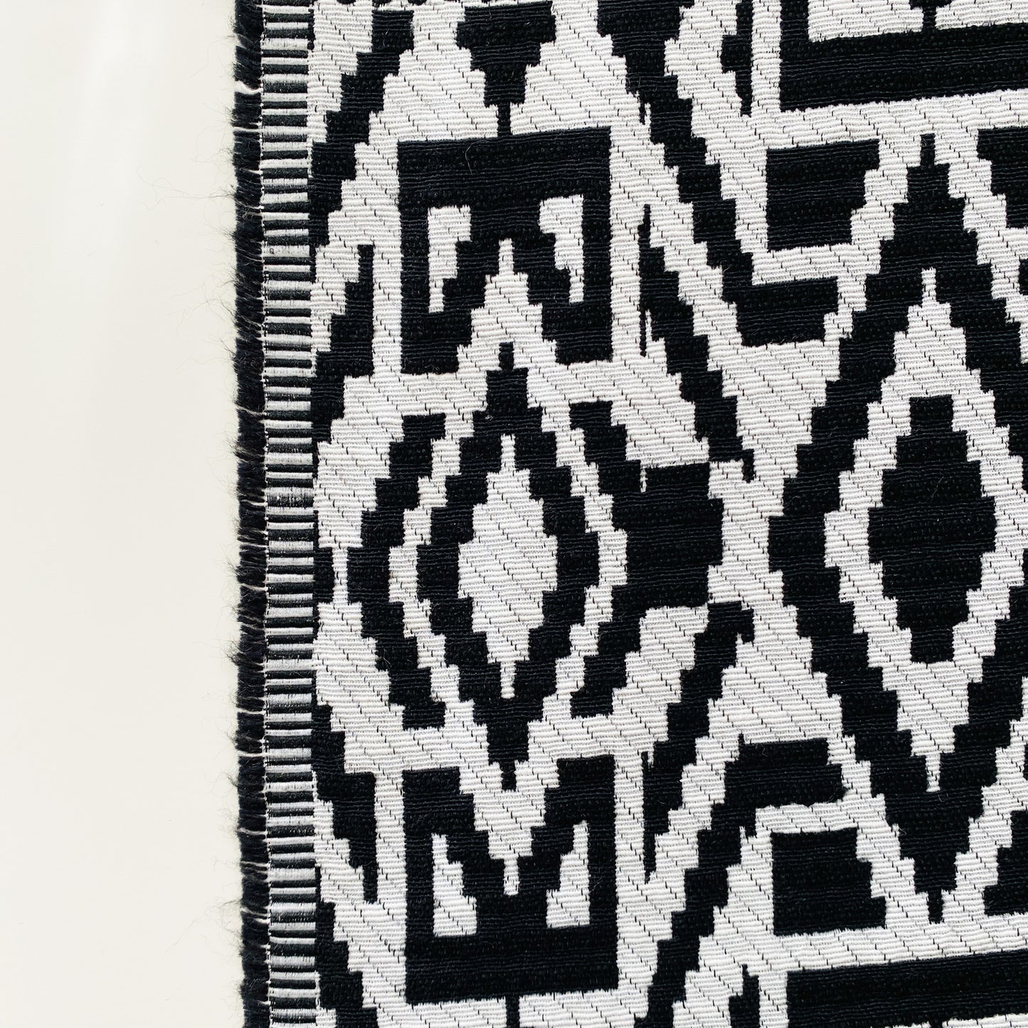 Deadstock Black and White Jacquard