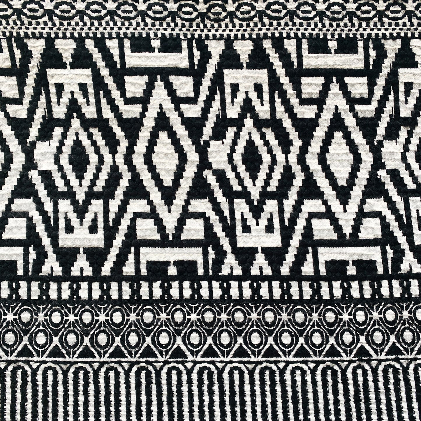 Deadstock Black and White Jacquard