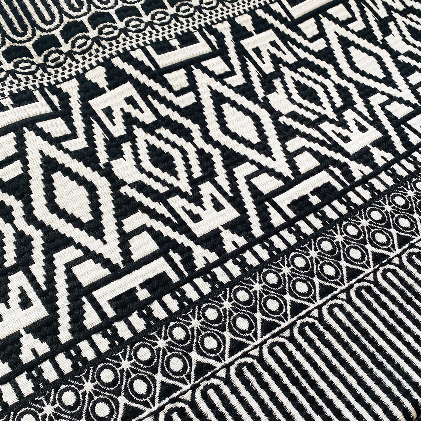 Deadstock Black and White Jacquard