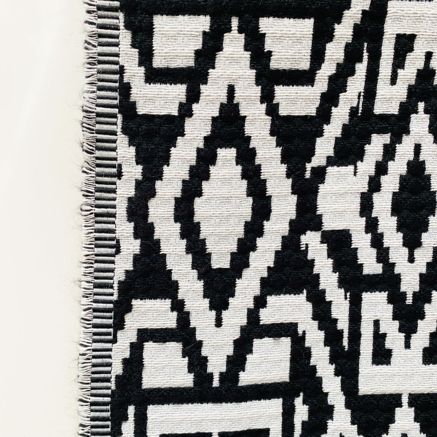 Deadstock Black and White Jacquard