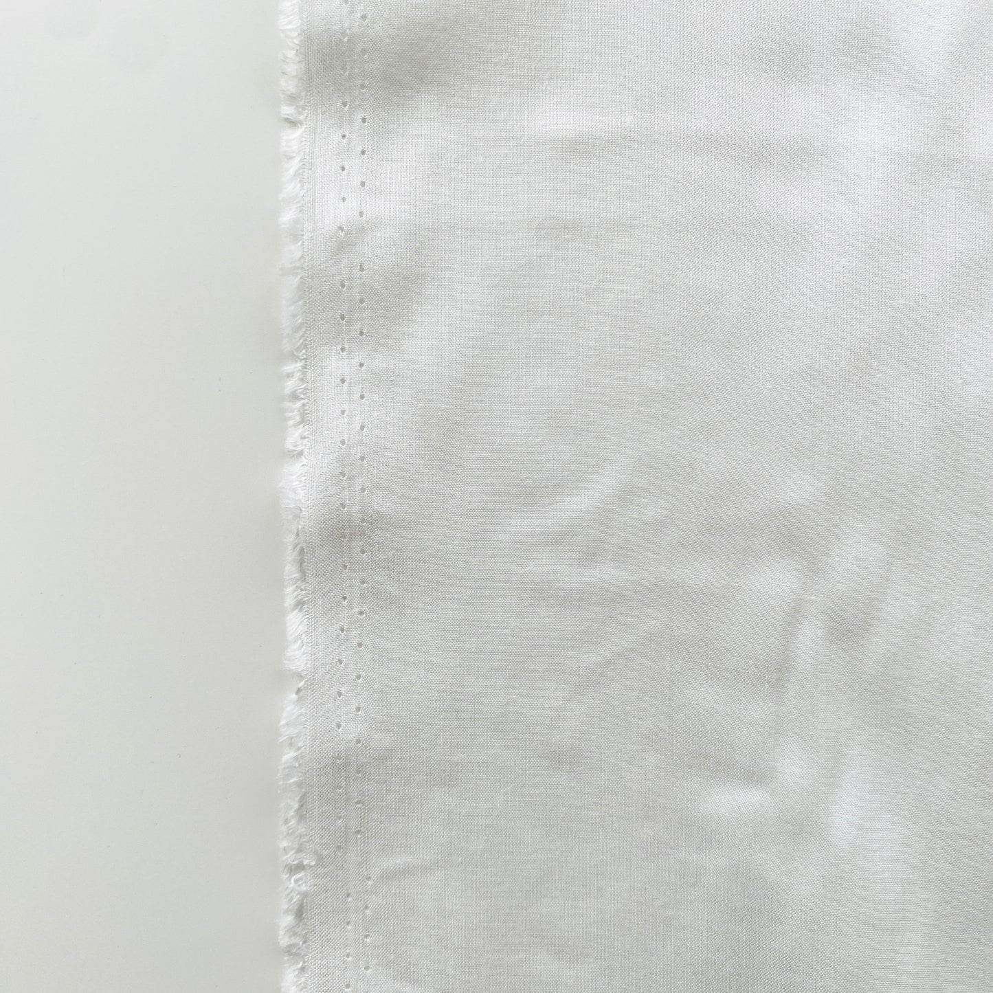 Deadstock White Cotton Blend Lining Fabric