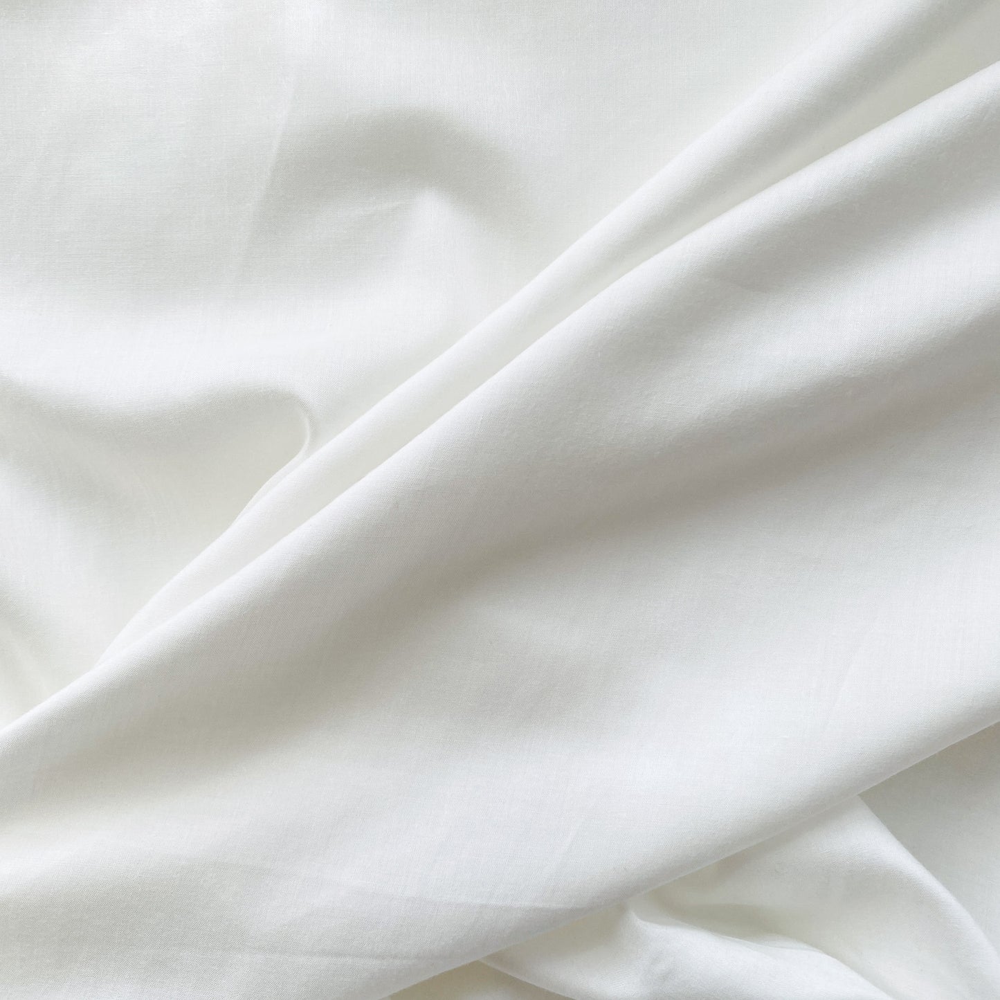 Deadstock White Cotton Blend Lining Fabric