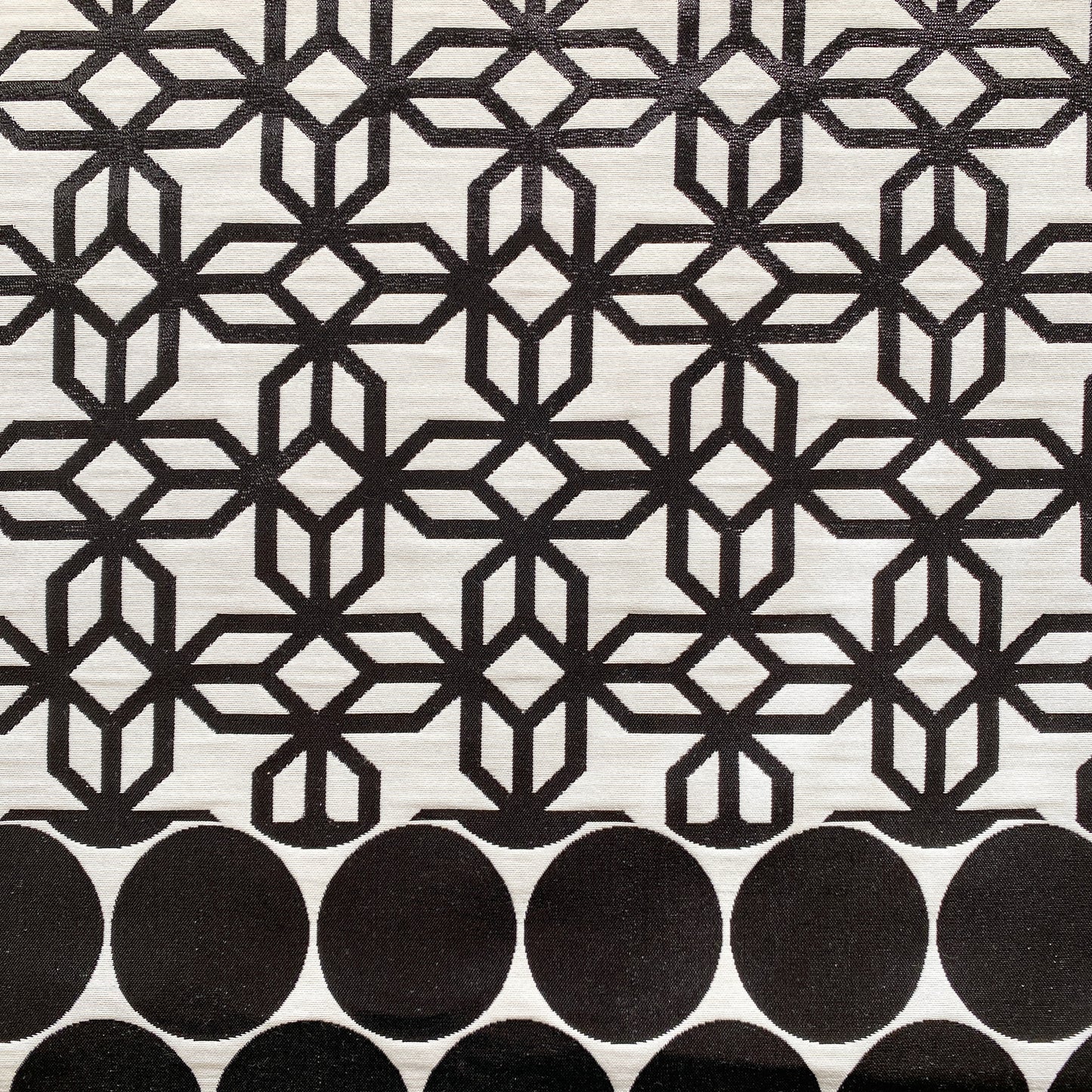 Designer Deadstock Black and White Double-Sided Jacquard