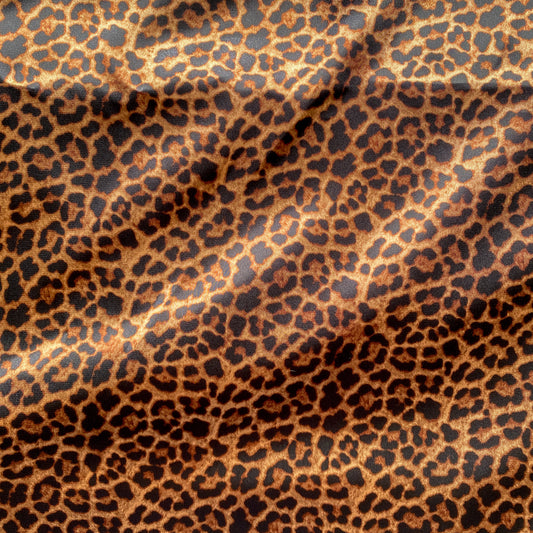 Deadstock Leopard Polyester Lining Fabric