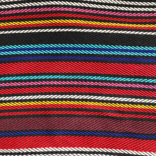 Designer Deadstock Candy Stripe Wool Fabric