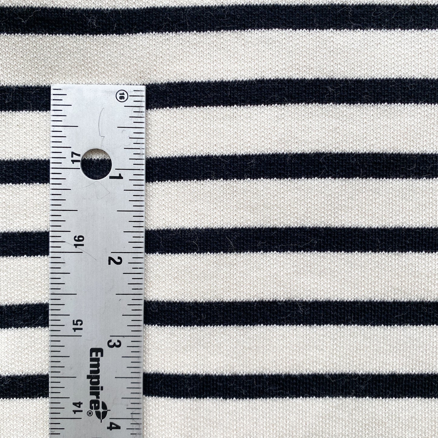 Deadstock Black and White Stripe Italian Fleece