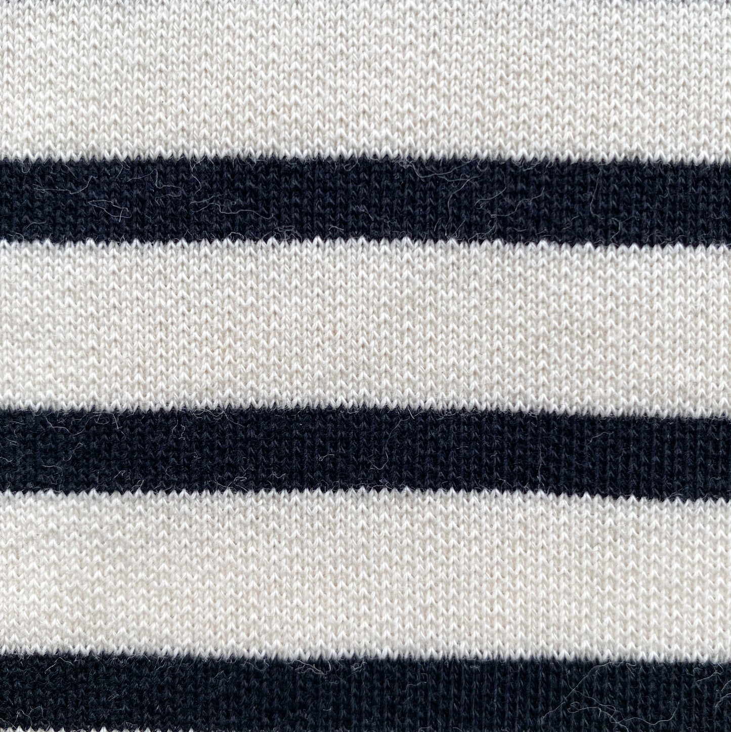 Deadstock Black and White Stripe Italian Fleece